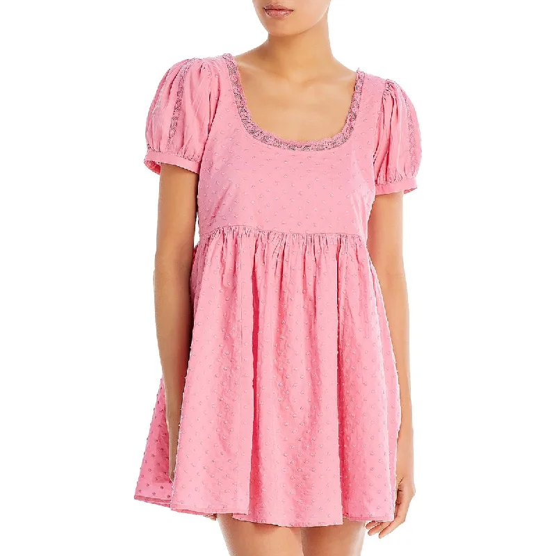 Womens Babydoll Mini Babydoll Dress