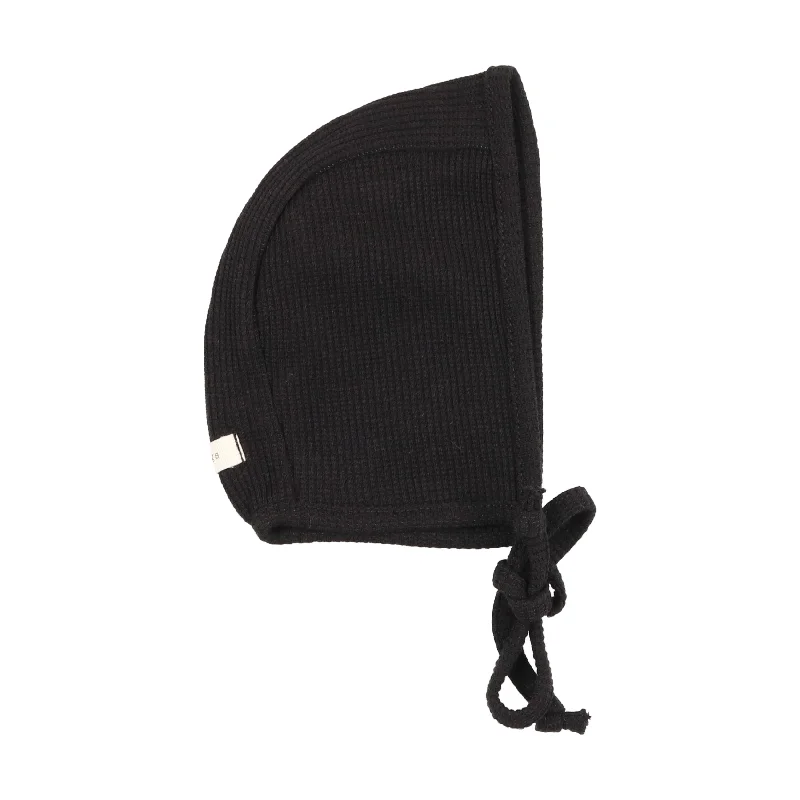 Lil Legs Waffle Bonnet - Black