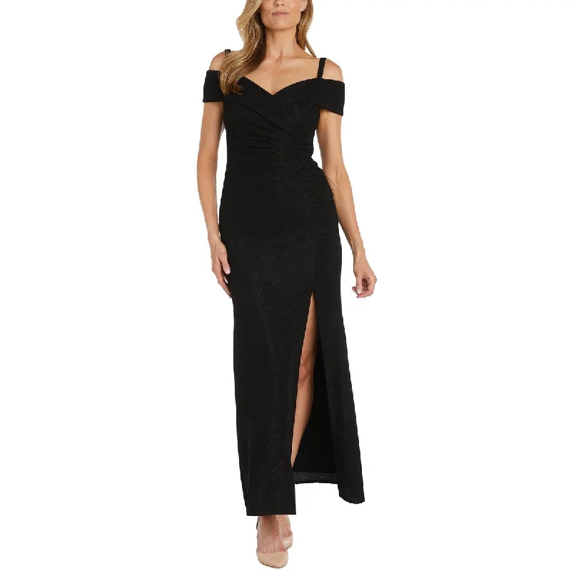 Plus Womens Shimmer Long Evening Dress