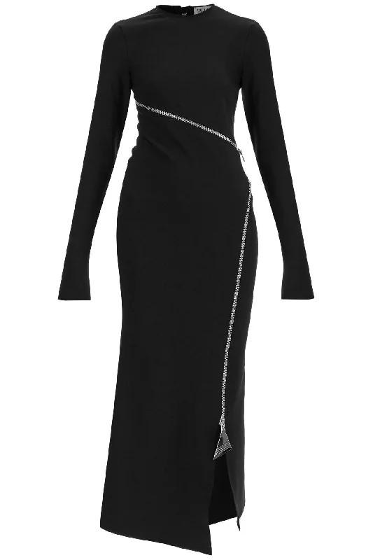 The Attico Women's Twisted Zip Midi Dress With