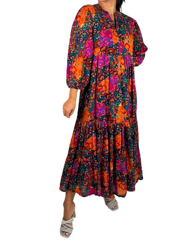 Orchid Maxi Dress In Burgundy Rose