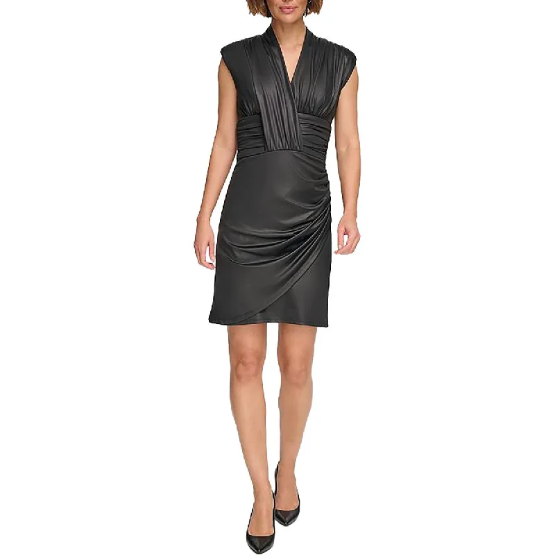 Womens Ruched Mini Mini Dress