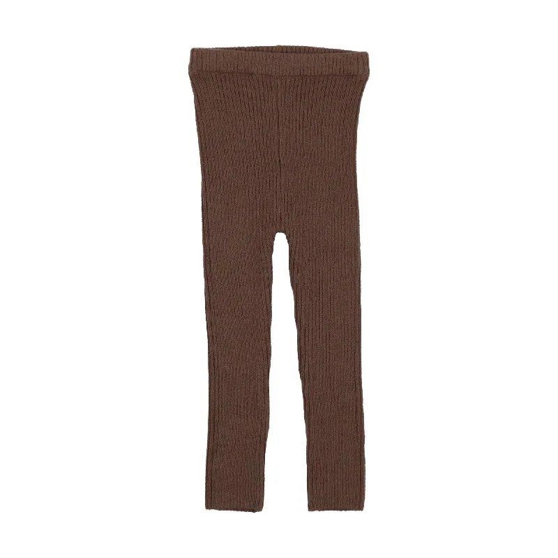 Lil Legs Knit Leggings - Brown