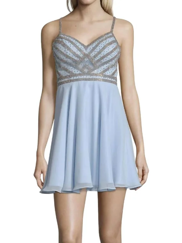 Short Homecoming Dress In Powder Blue