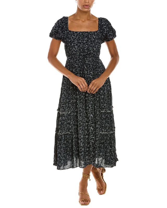 Celina Moon Tiered Midi Dress