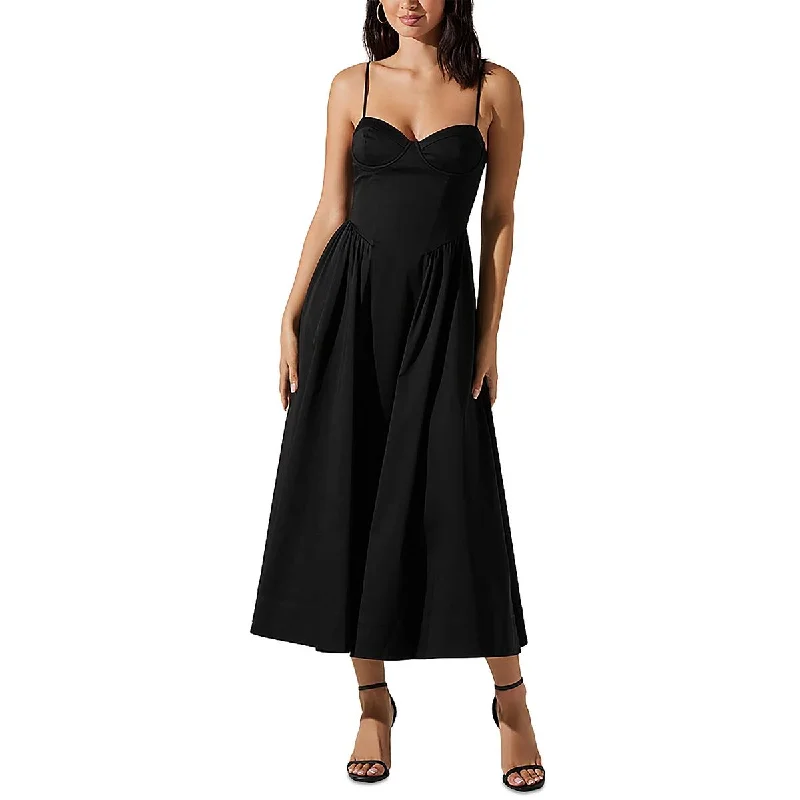 Womens Corset Sea,ed Ribbed Maxi Dress