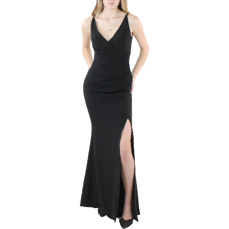 Womens Ruched Formal Evening Dress