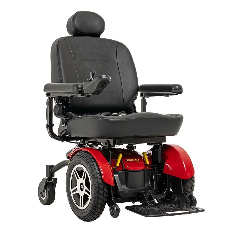 Pride Mobility Jazzy Elite 14 Group 2 Power Chair, Red