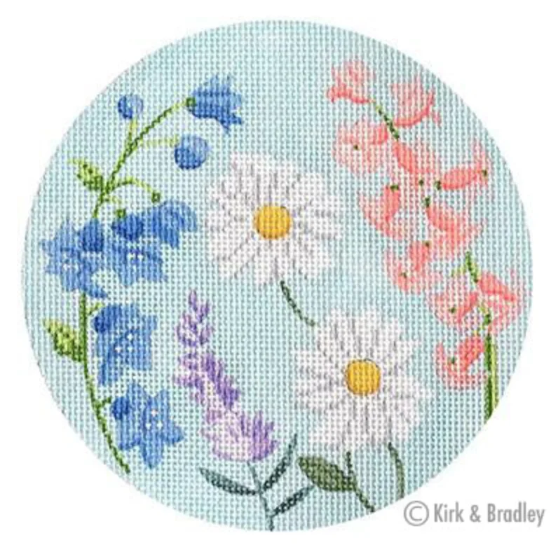 KB1278 English Garden Round - Blue and Purple