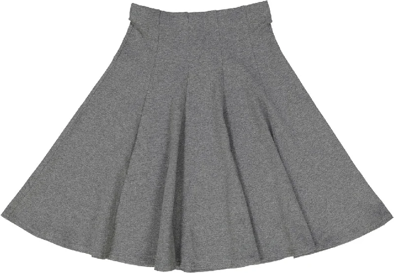 BGDK Ladies Cotton Panel Skirt 25" - Charcoal BK1602A