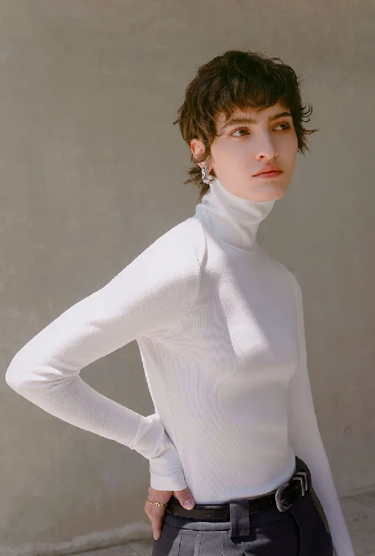 Freja Cotton Turtleneck - Ivory