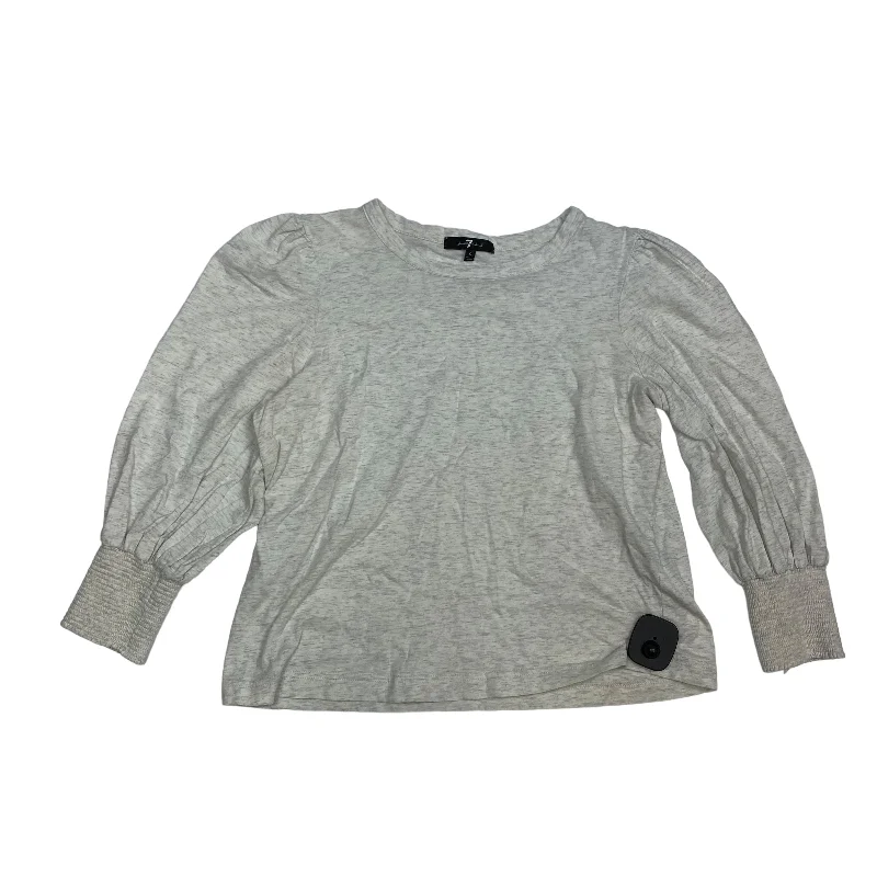 Top Long Sleeve By 7 For All Mankind In Grey, Size: S