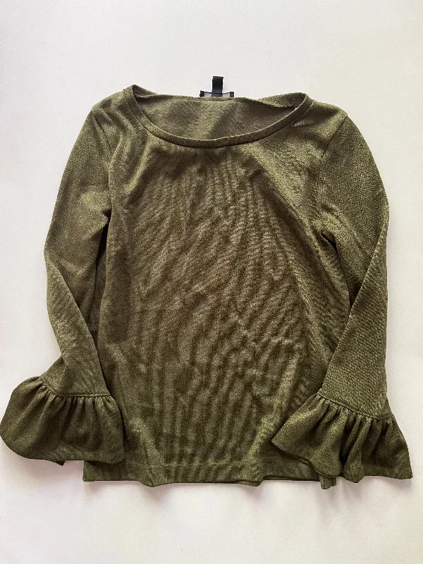 Top Long Sleeve By J Crew In Green, Size: S