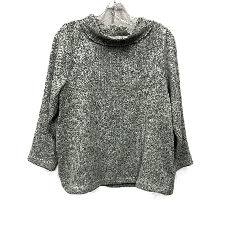 Top Long Sleeve By Loft In Grey, Size: M