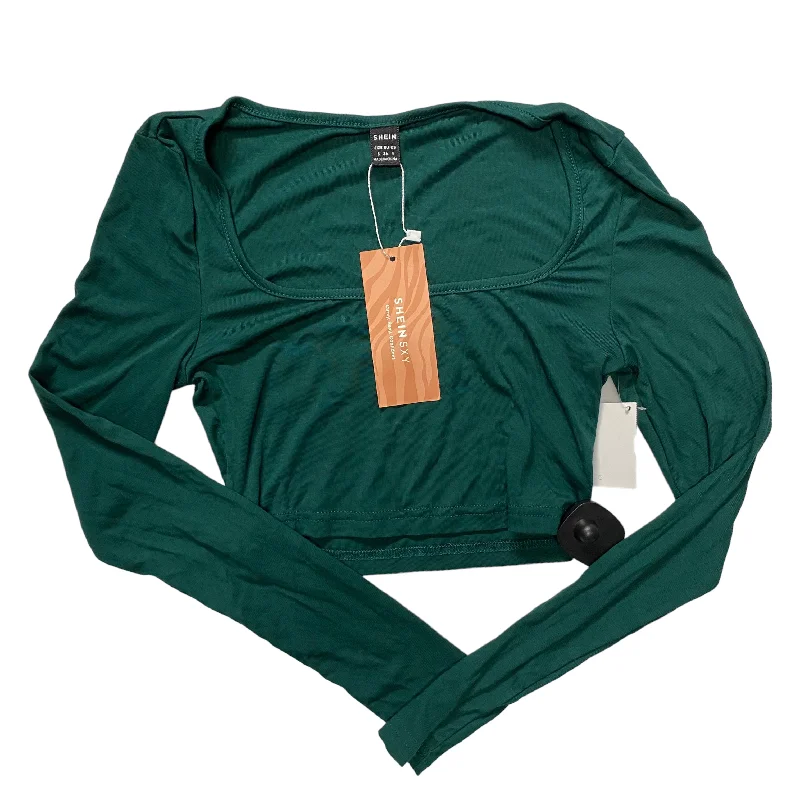 Top Long Sleeve By Shein In Green, Size: S