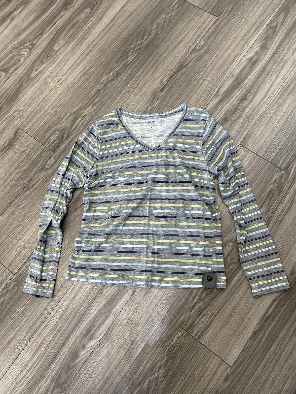 Top Long Sleeve By Sonoma In Grey, Size: L