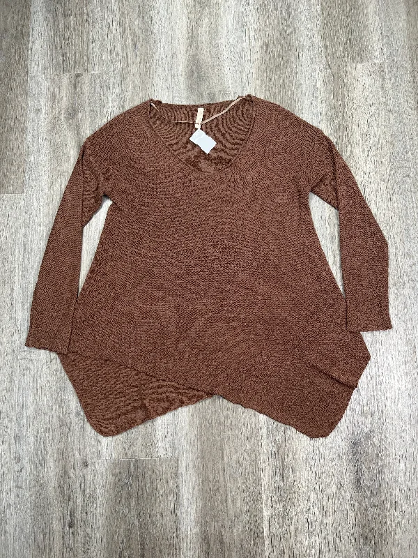 Top Long Sleeve By Wishlist In Brown, Size: M